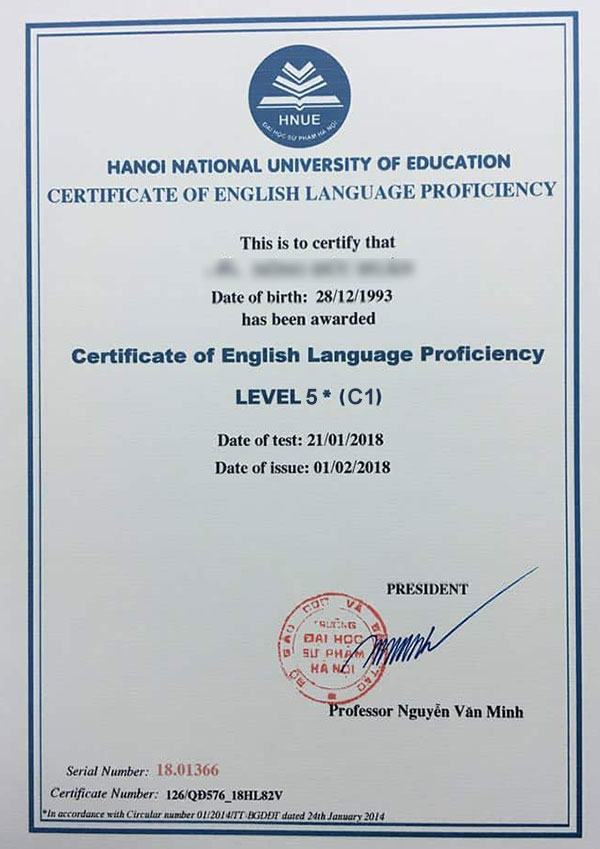 thi chứng chỉ tiếng anh C1 ở đâu