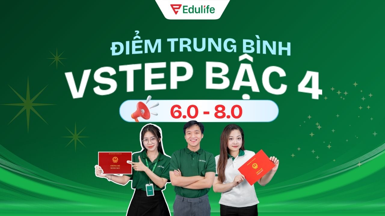Để đạt bậc 4 bạn cần có tổng điểm bài thi trong khoảng 6.0 - 8.0