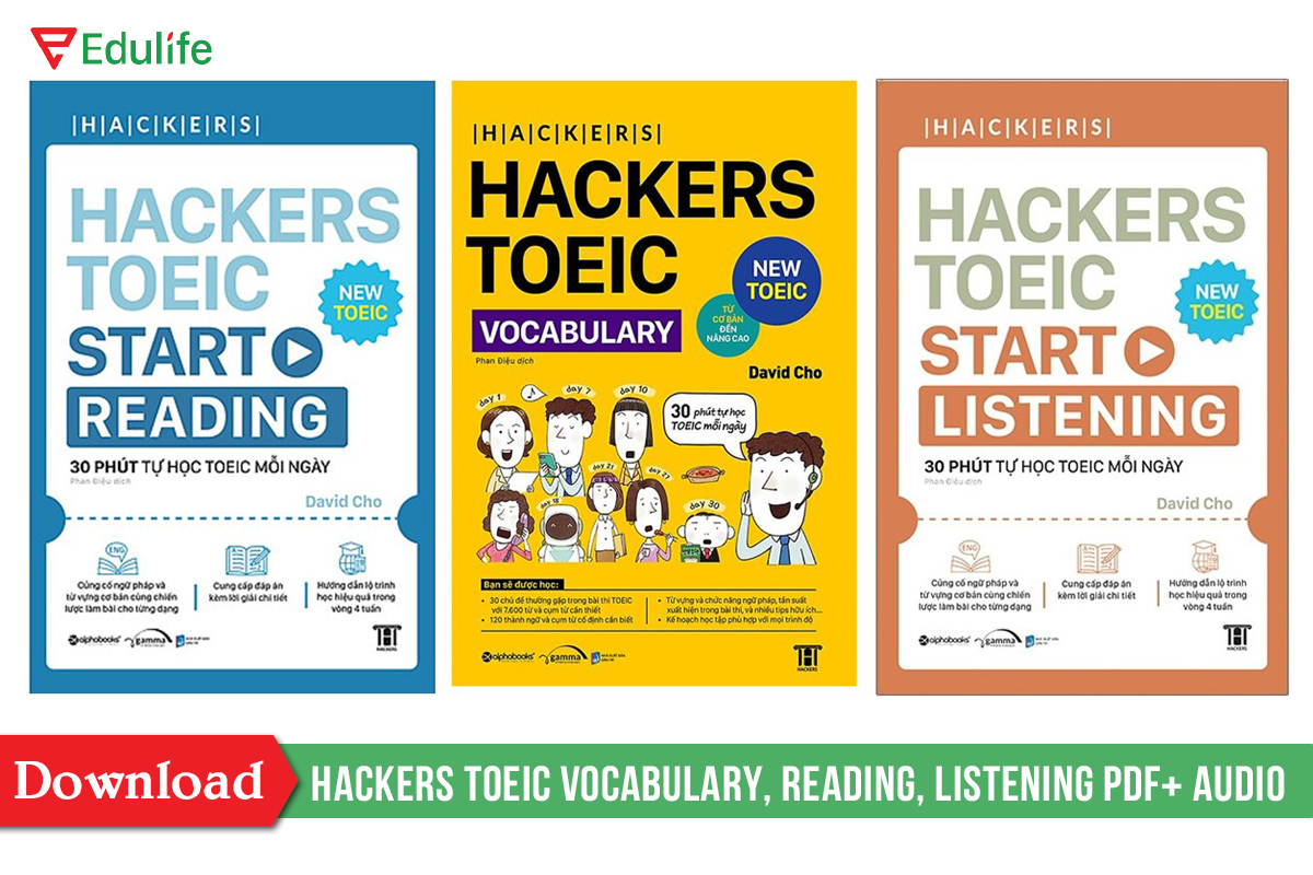 Hackers TOEIC Vocabulary, Reading, Listening PDF+ Audio