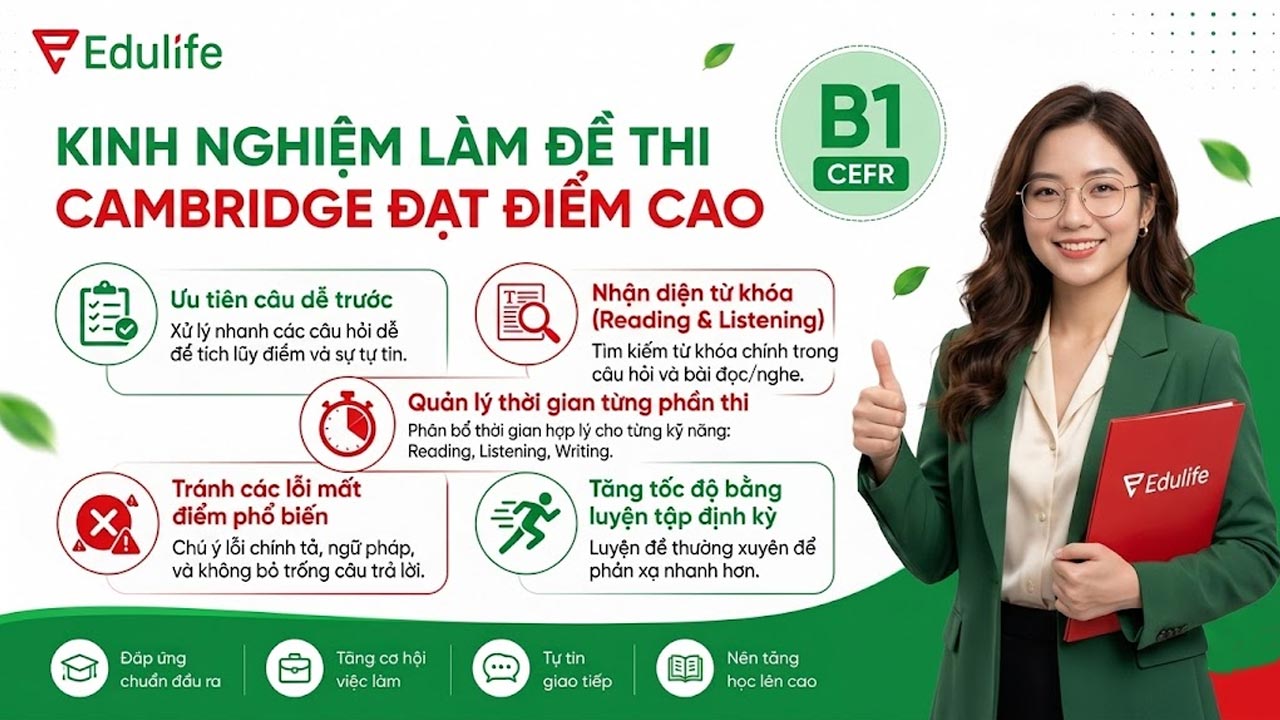 Lưu ý khi làm đề thi B1 Cambridge