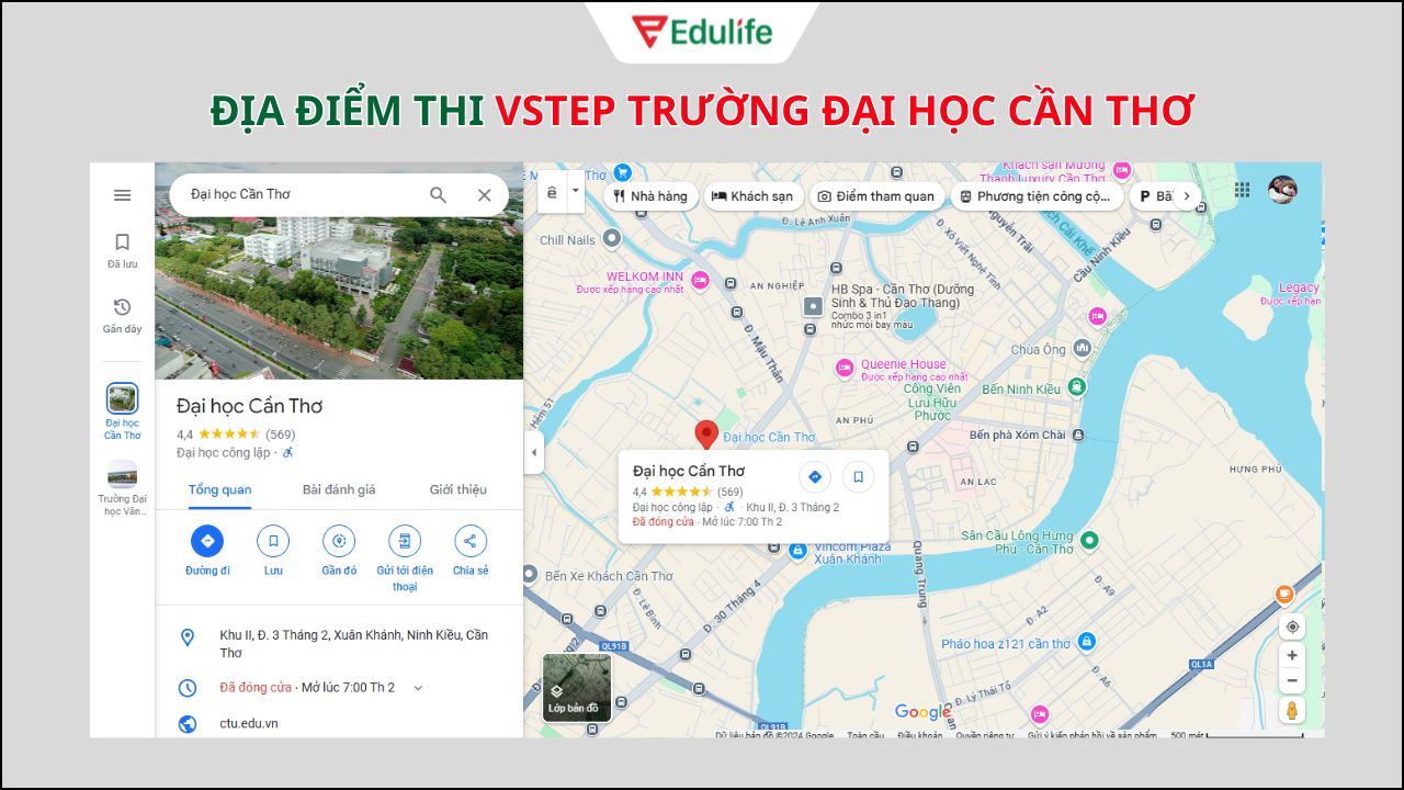 Địa chỉ thi Vstep tại Trường Đại học Cần Thơ