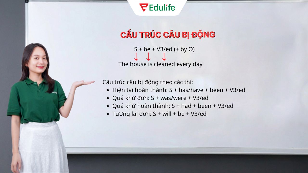 Cấu trúc câu bị động kèm ví dụ minh họa Cấu trúc câu bị động kèm ví dụ minh họa