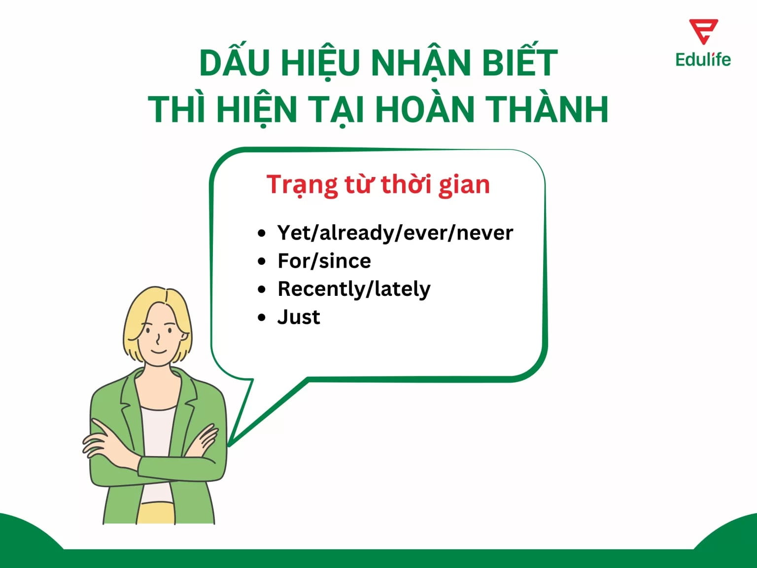 Các dấu hiệu nhận biết thì hiện tại hoàn thành