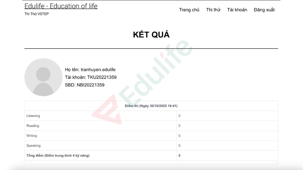 Phần mềm thi thử VSTEP miễn phí có chấm điểm tại Edulife