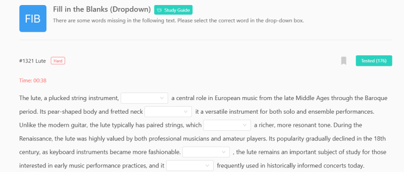 Phần thi Reading Fill in the Blanks