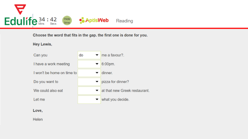 Aptis General Reading test