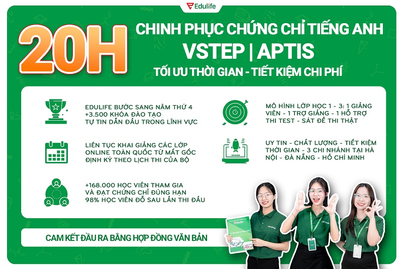 Chinh phục chứng chỉ tiếng Anh hiệu quả cùng Edulife