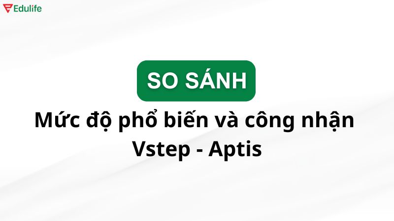 So sánh mức độ phổ biến và công nhận của VSTEP và Aptis