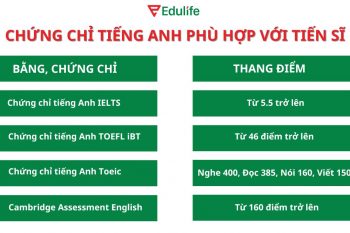 Những chứng chỉ tiếng Anh phù hợp với Tiến sĩ