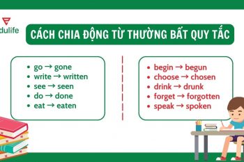 Ví dụ chia động từ thường bất quy tắc