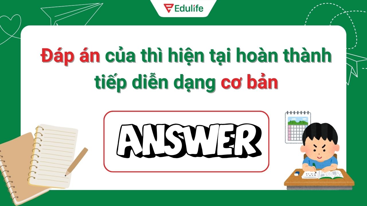 Đáp án bài tập của thì hiện tại hoàn thành tiếp diễn dạng cơ bản