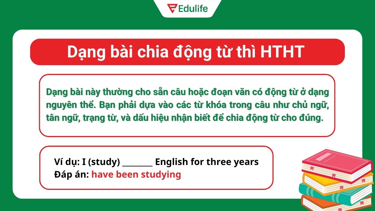 Dạng bài chia động từ thì hiện tại hoàn thành tiếp diễn