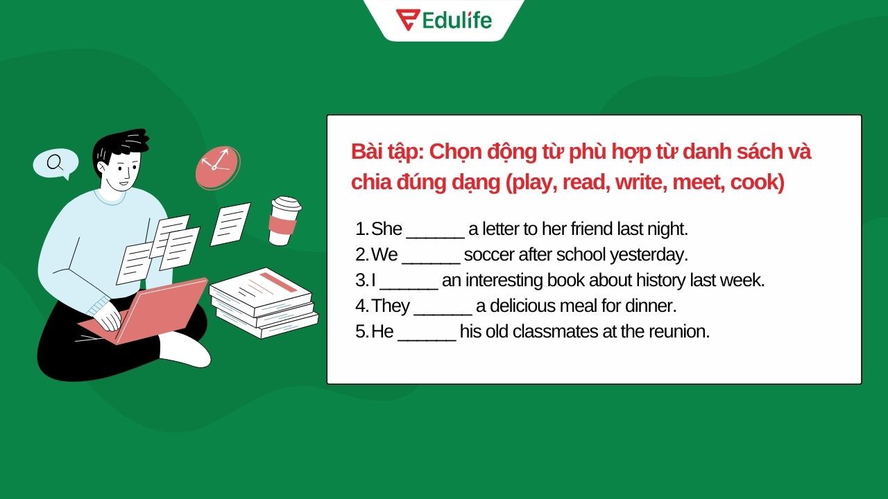 Lựa chọn và chia động từ đúng