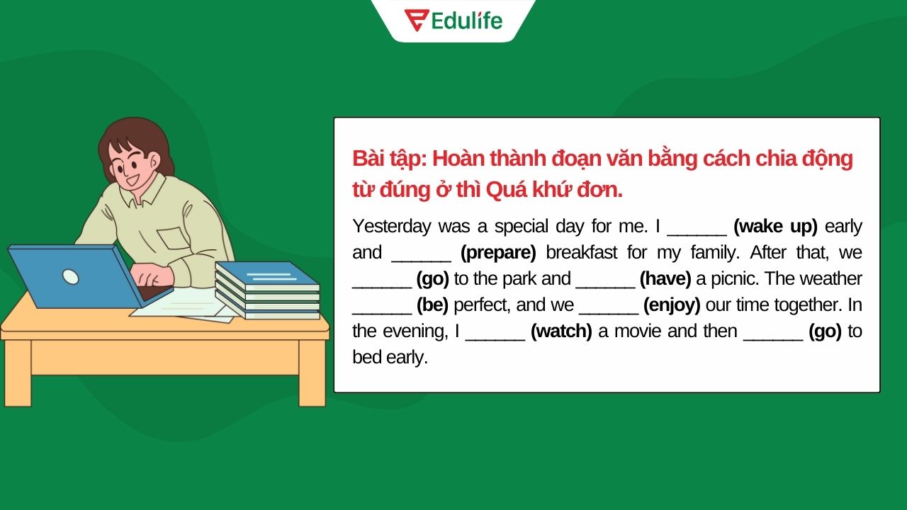 Bài tập hoàn thành đoạn văn