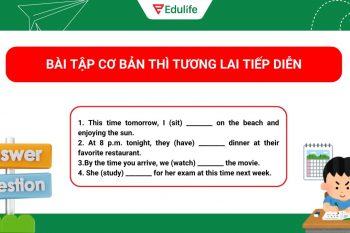 Bài tập thì tương lai tiếp diễn cơ bản