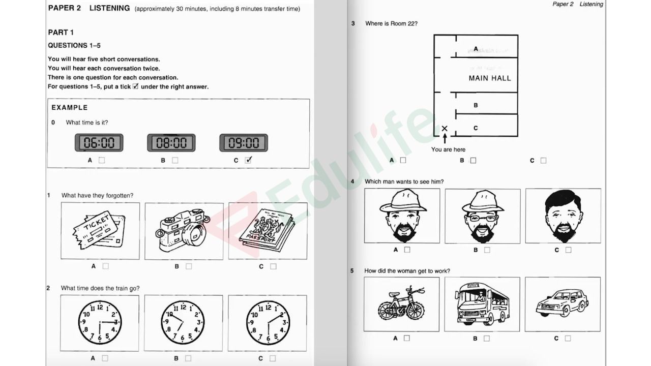 Phần thi Listening thường yêu cầu xác định những thông tin như thời gian và địa điểm