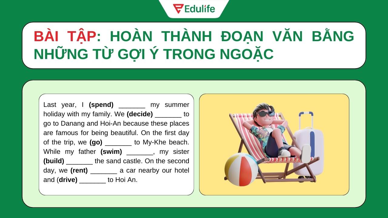 Bài tập hoàn thành đoạn văn