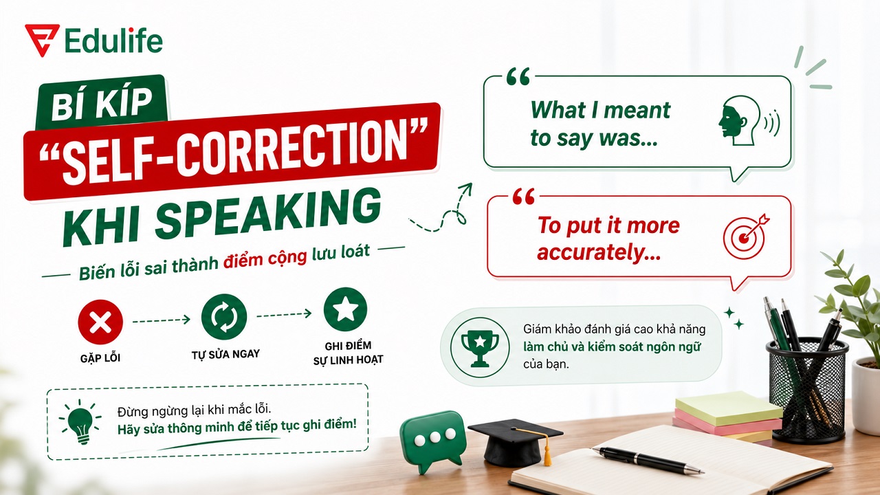 Biến lỗi sai thành cơ hội ghi điểm ở kỹ năng Speaking