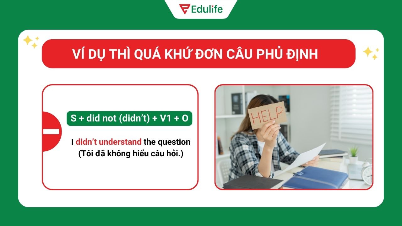 Ví dụ thì quá khứ đơn ở thể câu phủ định