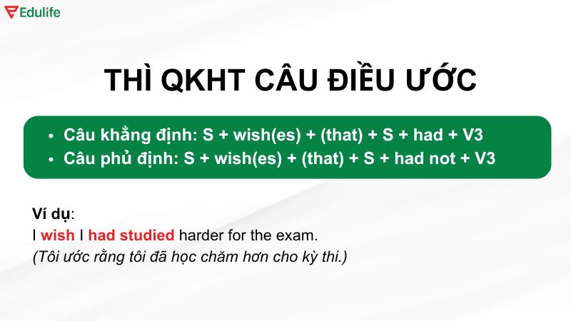 Ví dụ thì quá khứ hoàn thành thể hiện sự thất vọng trong quá khứ