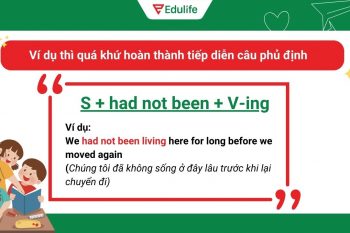 Ví dụ thì quá khứ hoàn thành tiếp diễn câu phủ định ​