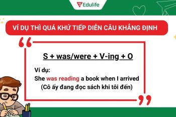 Ví dụ thì quá khứ tiếp diễn câu khẳng định ​