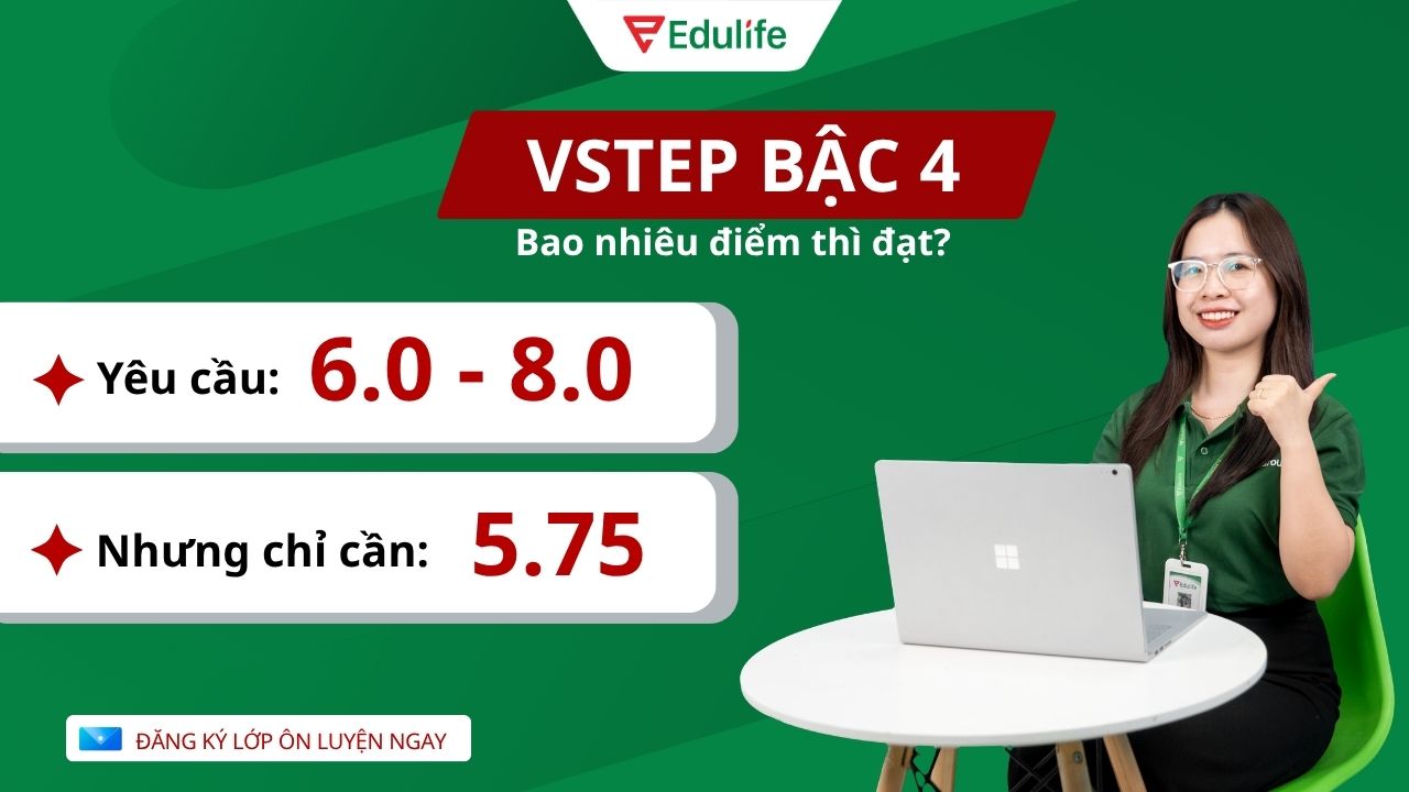 Để đạt VSTEP bậc 4 bạn cần số điểm từ 6.0 đến 8.0