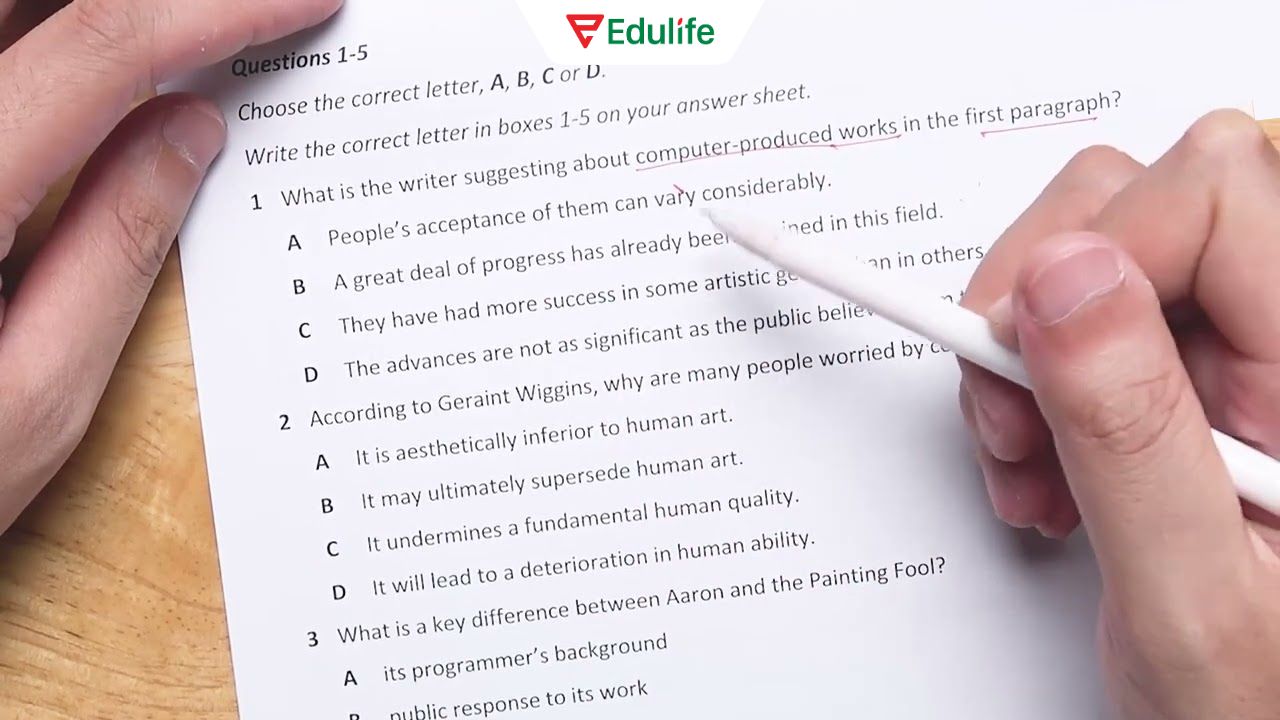 Bạn hãy đọc nhanh câu hỏi để nắm cấu trúc bài và mục tiêu cần tìm trong bài thi Reading