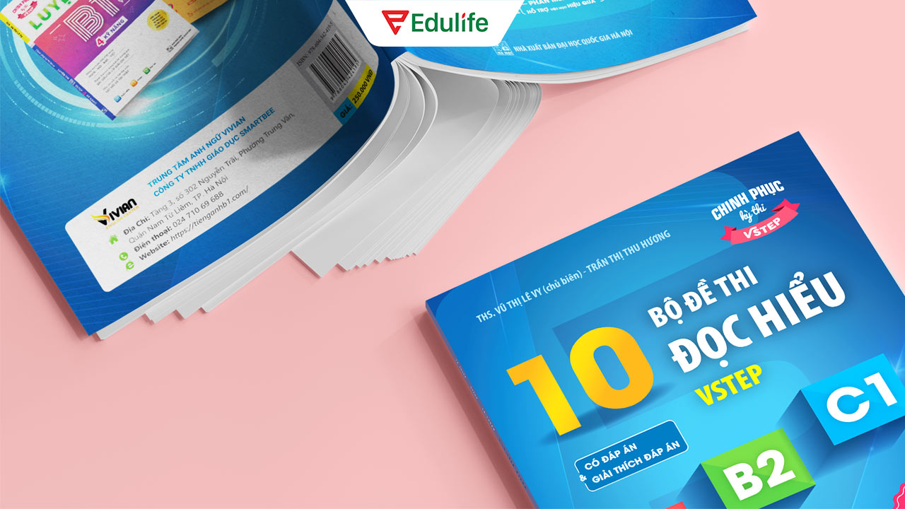 Sách 10 bộ đề đọc hiểu Vstep B1, B2, C1