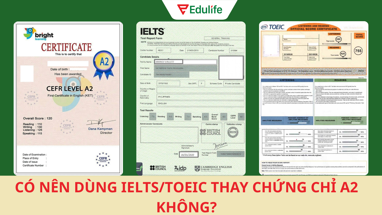 Mỗi đơn vị có quy định riêng về chứng chỉ chấp nhận