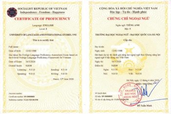 Chứng chỉ tiếng Anh B1 Đại học Ngoại Ngữ