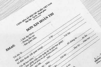 đơn xin hoãn thi VSTEP