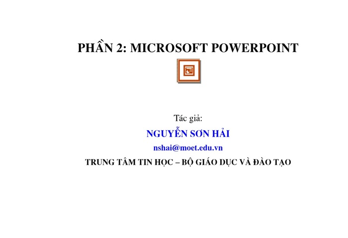 Giáo trình Microsoft Powerpoint - Nguyễn Sơn Hải