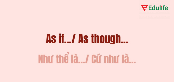 As if và As though có nghĩa “như thể là / cứ như là”