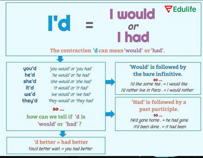 “Would” chỉ xuất hiện trong mệnh đề chính của câu điều kiện loại 3, theo sau là “have + V3/ed”