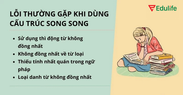 Khi dùng cấu trúc song song, mọi cấu trúc ngữ pháp cần nhất quán khi sử dụng