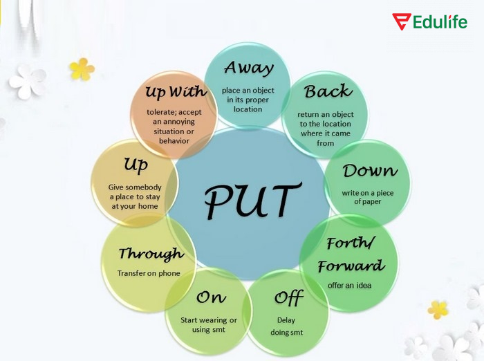 Một số cụm từ kết hợp với Put