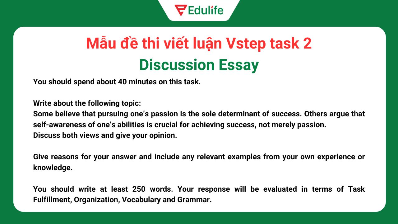 Đề thi viết luận Vstep dạng Discussion Essay