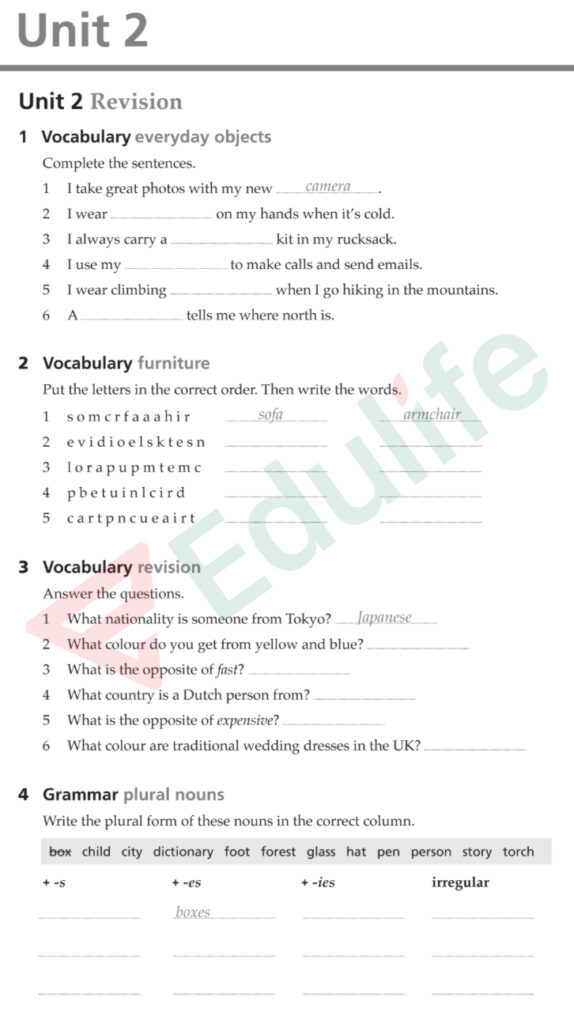 Giải sách tiếng anh Life A2- B1