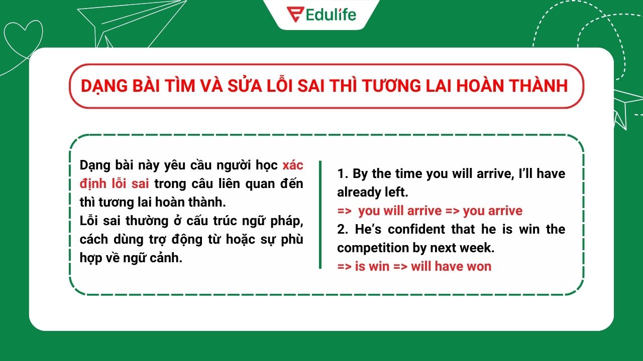 Dạng bài tìm và sửa lỗi sai
