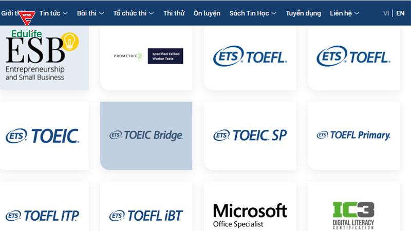 Chọn mục thi Toeic phù hợp