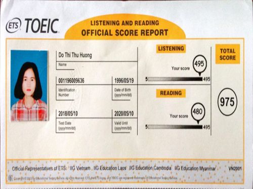 bằng toeic giả