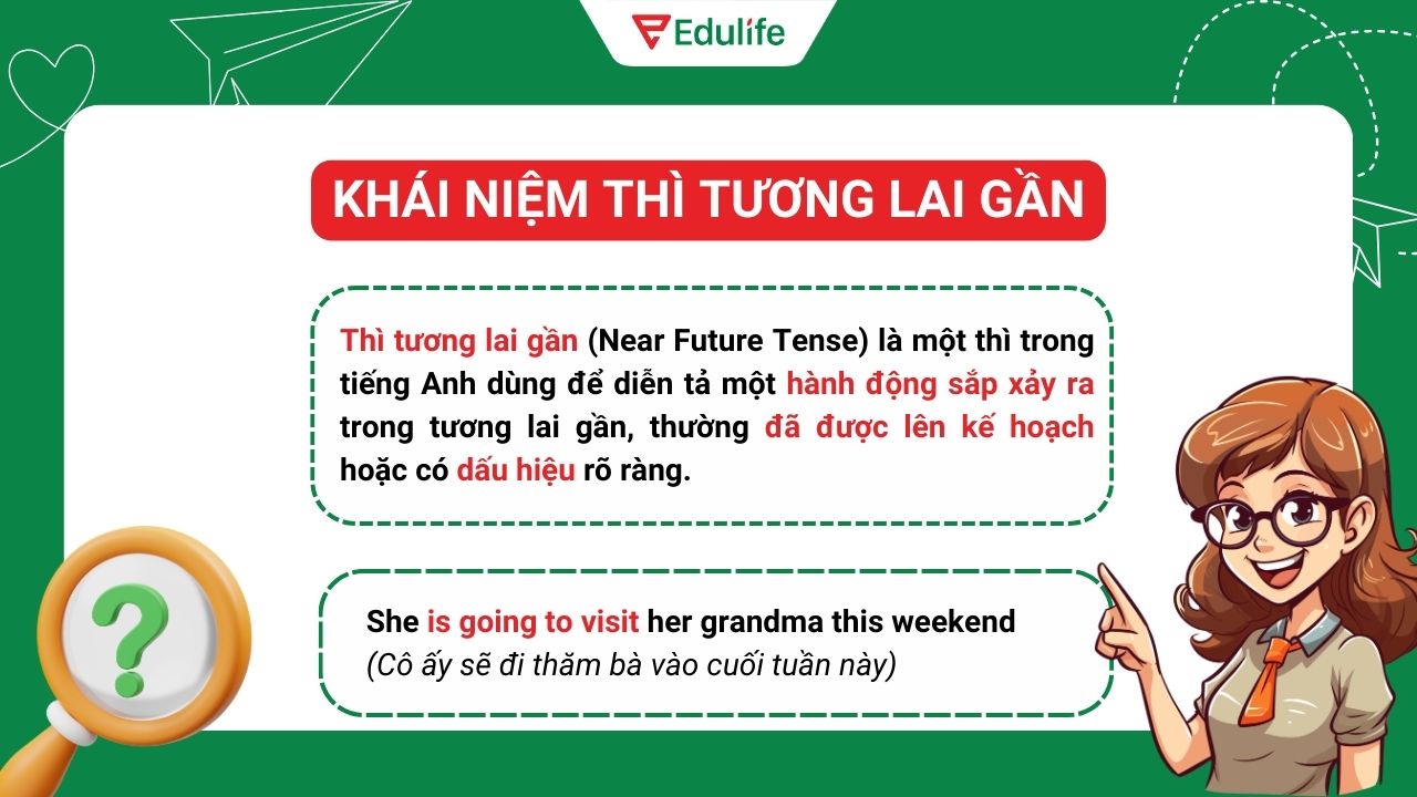 Thì tương lai gần dùng để diễn tả một hành động sắp xảy ra trong tương lai gần