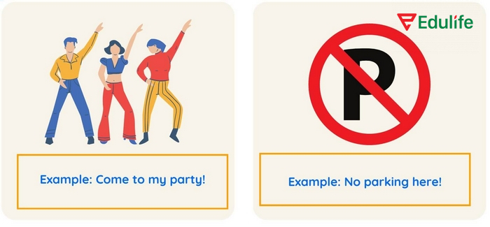 Câu mệnh lệnh thường không có chủ ngữ rõ ràng, kết thúc bằng dấu chấm (.) hoặc dấu chấm than (!)