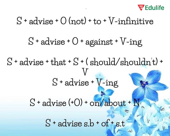 Các cấu trúc Advise kết hợp giới từ