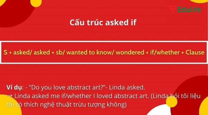 Cấu trúc asked if