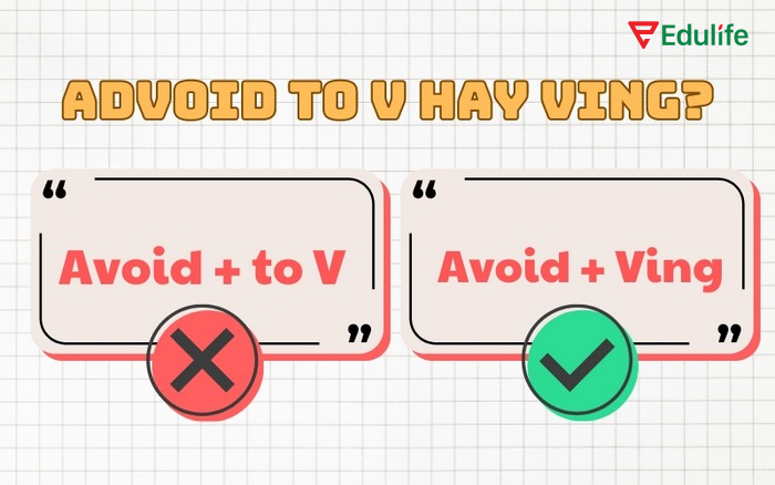 Cấu trúc Avoid đi với V-ing