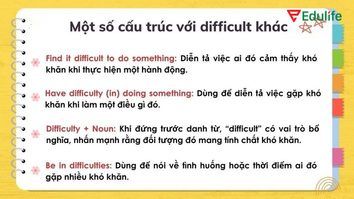 Dạng cấu trúc khác của Difficult