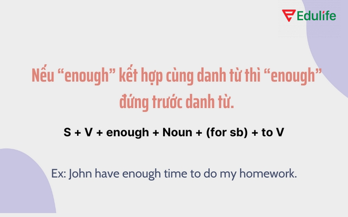 Cấu trúc Enough khi đặt trước danh từ đếm thể hiện số lượng vừa đủ cho một mục đích cụ thể
