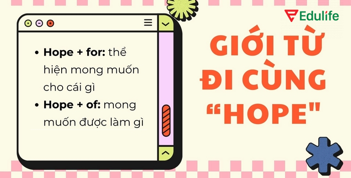 Cấu trúc Hope có thể kết hợp với giới từ for hoặc of
